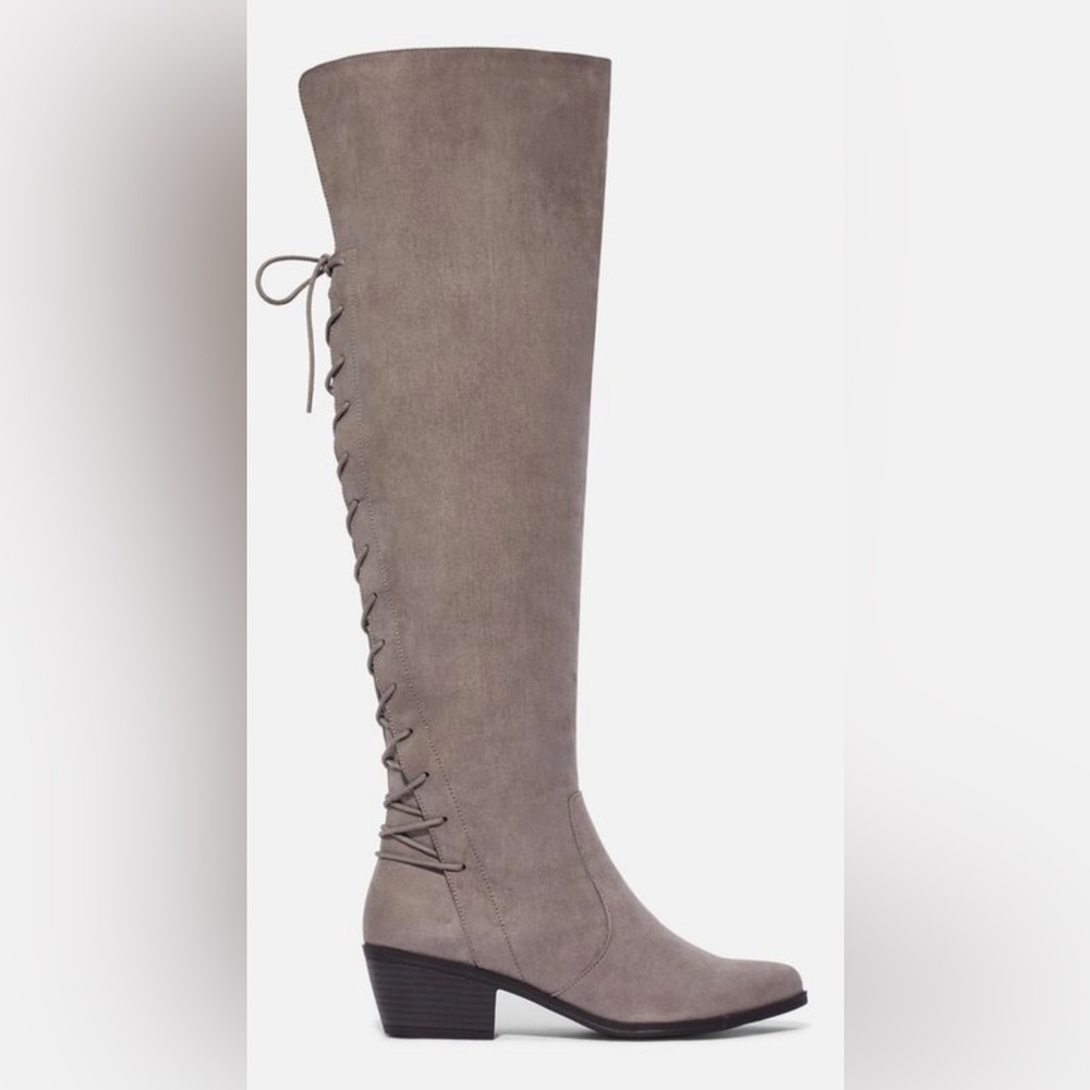 Let’s Stroll over the knee tie up boots - Picture 4 of 6